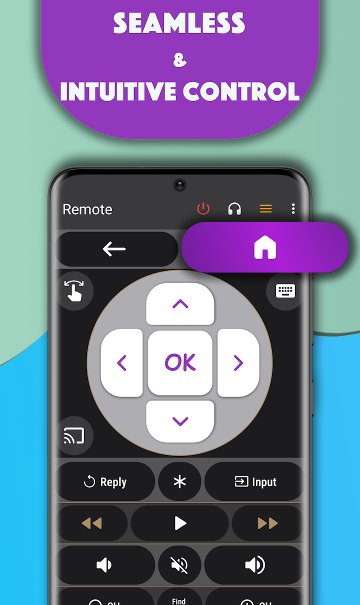 Remote for Roku TV — channels and keyboard